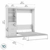 Bestar Pur Full Murphy Unit with Drawers 84-Inch Wall Bed - Rustic Brown|Lit double escamotable mural Pur de Bestar de 84 po avec tiroirs - brun rustique