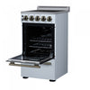 Forno Pallermo 20 Inch Electric Range in White, 2.05 cu.ft. - FFSEL6051-20WHT | Cuisiniere electrique Pallermo de 20 po, blanche, capacite totale de 2,05 pi³ - FFSEL6051-20WHT