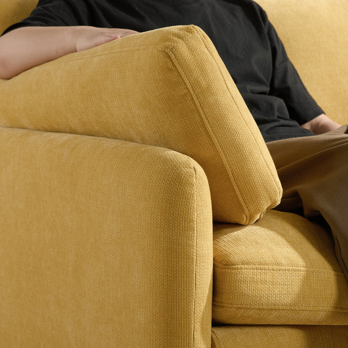 Olivia Oversized Accent Chair with Pillows,Yellow