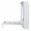 Aiden Murphy Bed with Shelves and LED Lights,Queen Size,White Queen Bed | Aiden Lit escamotable Murphy avec etageres et eclairage LED, taille Queen, blanc