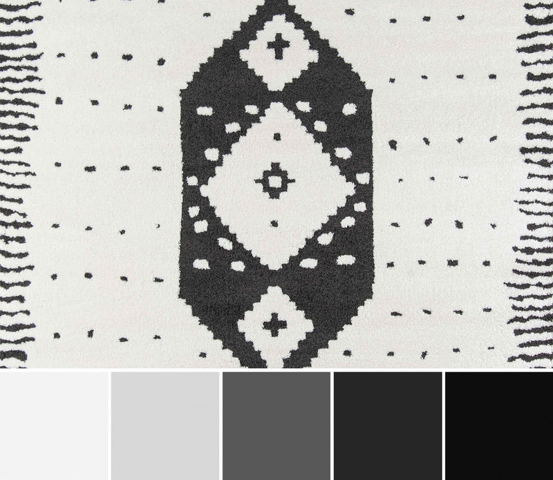 Lyra Contemporary 9'10\" x 12'10\" Area Rug in Ivory Indoor Area Rug