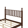 Oliver Retro Wood Platform Bed with Gourd Shaped Headboard - Dark Brown | Oliver Lit Plateforme Retro en Bois avec Tete de Lit en Forme de Gourde et Support en Lattes en Bois Robustes, Taille Double