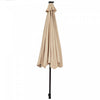 Costway 10' Solar LED Lighted Patio Market Umbrella Shade Tilt Adjustment Crank Beige