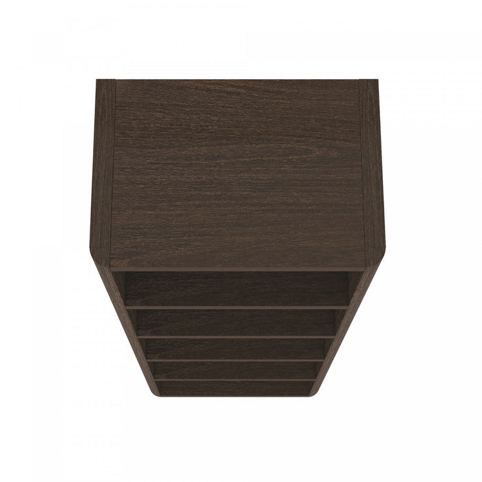 Rivington Modern 28\" Open Bookcase in Dark Walnut
