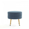 Bailey Mid-Century Modern Upholstered Accent Ottoman in Blue | Bailey Pouf d’Appoint Rembourre Style Mid-Century Moderne en Bleu