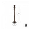 Umbra Modern Wood Flapper Coat Rack - Black and Walnut|Portemanteau moderne Flapper de Umbra en bois - noir et noyer