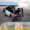 Honeyjoy Kids Ride On Police Car 12v 7a Battery Powered Cop Car With Remote Control Black