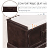Boyce Solid Wood Storage Bench With 4-door Shoe Cabinet With Cushion -Espresso | Banc De Rangement Boyce En Bois Massif Avec Meuble A Chaussures 4 Portes Et Coussin, Espresso