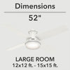Dempsey Ceiling Fan with Light Fixture - White | Ventilateur de plafond Dempsey avec luminaire - Blanc