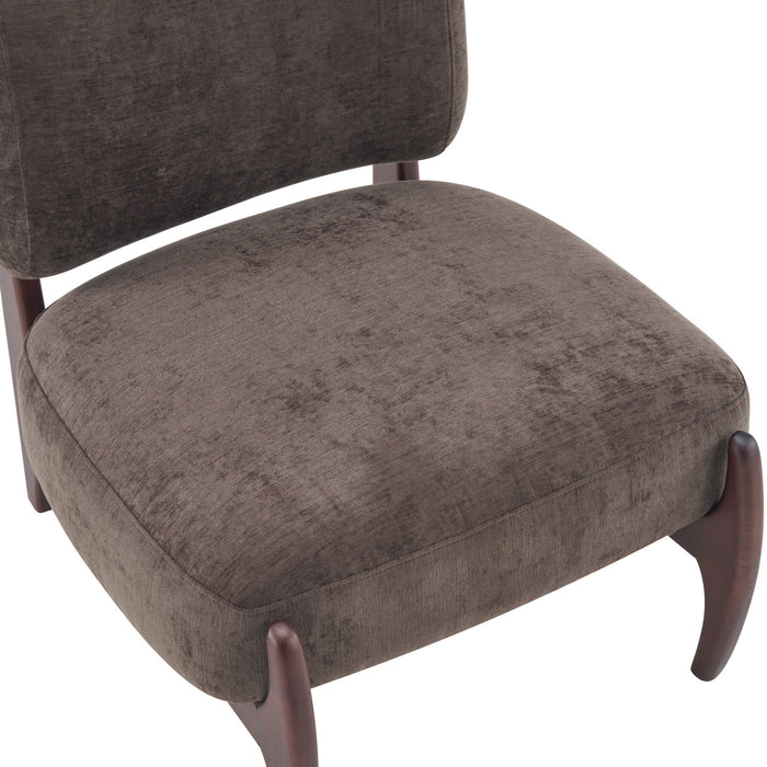 Coco Modern Lounge Chair with Solid Wood Frame and Durable Upholstery, Brown