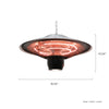 Westinghouse Infrared Electric LED Hanging Patio Heater - WES31-1544|Radiateur de terrasse suspendu électrique à DEL et à infrarouge Westinghouse - WES31-1544
