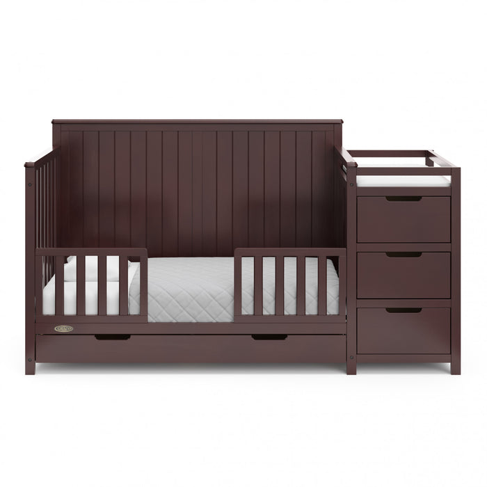 Graco Hadley 5-in-1 Convertible Crib and Changer with Drawer - Espresso