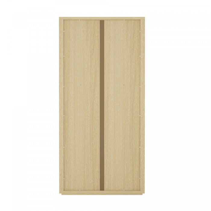 Rivington Modern 38\" Bookcase Cabinet in Natural Oak
