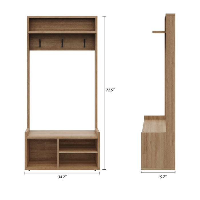 Porto Entryway Hall Tree Coat Rack