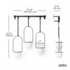 Umbra Triflora Hanging Planter - White|Jardinière suspendue Triflora de Umbra - blanche