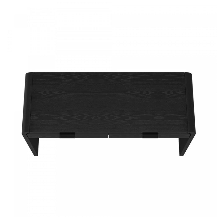 Grace Modern 54\" Office Desk in Black (2-Drawer)