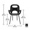 Umbra Modern Oh Accent Chair - Matte Black|Chaise d’appoint moderne Oh de Umbra - noir mat