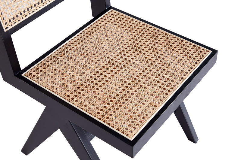 Hamlet Industry Chic Wood Dining Chair in Black and Natural - Set of 4