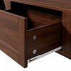 Oakmere 67 Inch Modern TV Stand with Drawer and Sliding Doors, Walnut | Oakmere Meuble TV Moderne 67 po avec Tiroir et Portes Coulissantes, Noyer