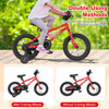 Costway 14-inch Kid's Bike For 3-5 Years Old With Adjustable Saddle & Anti-slip Handlebar Red