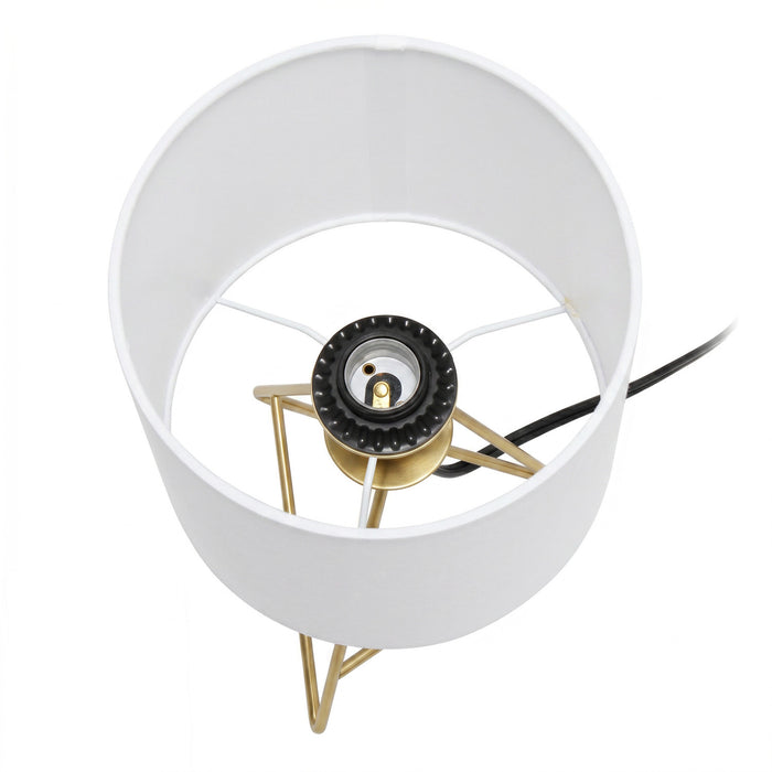 Archar Geometric Wire Table Lamp, Gold, 14\"H