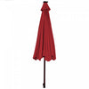 Costway 10' Solar LED Lighted Patio Market Umbrella Tilt Adjustment Crank