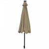 Costway 10' Solar LED Lighted Patio Market Umbrella Shade Tilt Adjustment Crank Tan