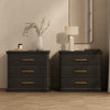 Clifford Traditional Nightstand in Black (3-Drawer) | Table de nuit traditionnelle Clifford en noir (3 tiroirs)