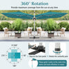 Costway 10 FT Patio Cantilever Umbrella Outdoor Aluminum Hanging Offset Umbrella w/ 360° Rotation Blue