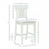 Rylan Fabric Counter-Height Stool - White|Tabouret Rylan de hauteur comptoir en tissu - blanc
