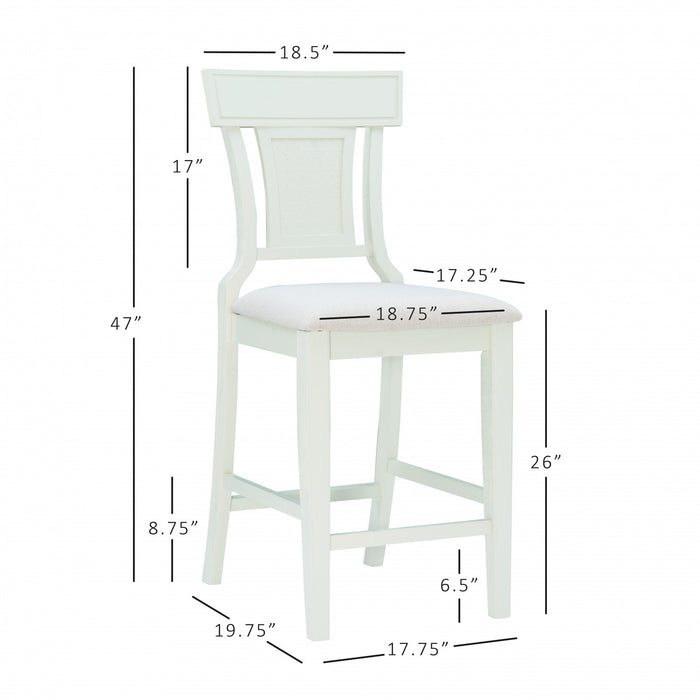 Rylan Fabric Counter-Height Stool - White