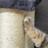 Pawhut 4 Tier Pet Stairs Dog Cat 4 Steps Kitty Scatching Post Cat Scratch Furniture Dark Grey|Pawhut Escalier A 4 Niveaux Pour Animaux De Compagnie Chien Chat 4 Marches Kitty Poteau A Gratter Ch