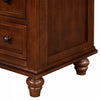 U_Style 27.6 Inch Painted Nightstand with Pull-Out Tray and 3 Drawers, Brown | U_Style Table de Nuit Peinte 27.6 po avec Tiroir Coulissant et 3 Tiroirs, Brun