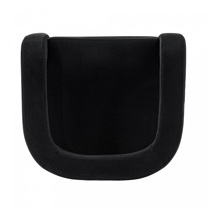 Amirah Modern Velvet Lounge Chair in Black - Set of 2