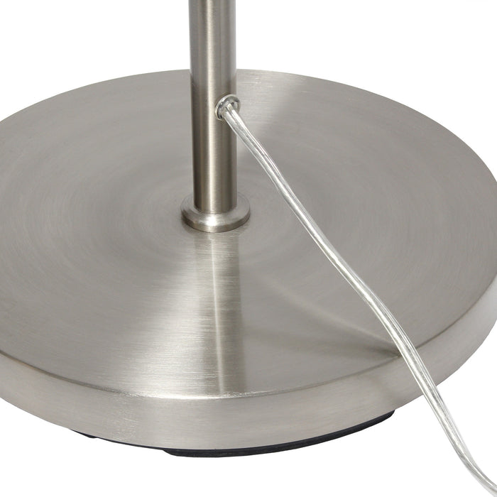 Liam Modern 2 Light Floor Lamp, Brushed Nickel, 66\"H