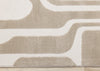 Leopold Modern Mid-Century Beige Cream Area Rug - 5'3" x 7'7"|Carpette Leopold beige et crème de style moderne du milieu du 20e siècle - 5 pi 3 po x 7 pi 7 po