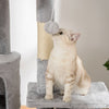 Pawhut 94"-102" Huge Cat Tree Ceiling High Cat Condo Scratching Post Activity Center Multi-level Pla|Pawhut 94 "-102" Enorme Arbre A Chat A Plusieurs Niveaux Du Plafond Au Sol. Griffoir Centre D'activi