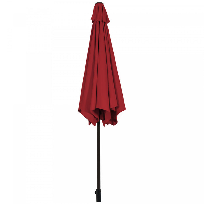 Costway 9Ft Outdoor Market Patio Table Umbrella Push Button Tilt Crank Lift Burgundy