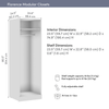Bestar Florence 25" Modular Hanging Closet System with LED Light and Shelf - White|Système de garde-robe modulaire à espace pour suspendre Florence de Bestar de 25 po avec éclairage à DEL et tablette - blanc