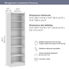 Bestar Florence 25" Modular Reach-In/Walk-In Closet System with Shelves - White|Système de garde-robe et pièce-penderie modulaire Florence de Bestar de 25 po avec tablettes - blanc