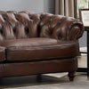 Hydeline Brixton Leather Loveseat - Brown|Causeuse Brixton de Hydeline en cuir - brune