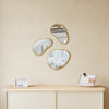 Umbra Hubba Brass Pebble Mirrors - Set of 3|Miroirs Hubba Pebble de Umbra - ensemble de 3