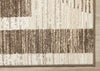 Forte Brown Beige Cream Abstract Geometric Design Area Rug - 5'3" x 7'5"|Carpette Forte brune, beige et crème à motif géométrique abstrait - 5 pi 3 po x 7 pi 5 po