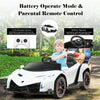 Costway 12v 2-seater Licensed Lamborghini Kids Ride On Car W/ RC & Swing Function White