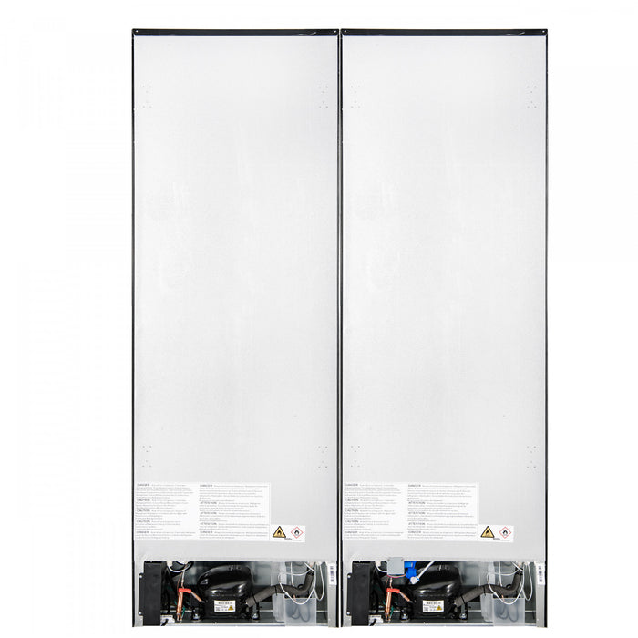 Forno Custodia 48\" Bottom Freezer combo, 20.6 cu.ft., Ice Maker, Total No frost, Black - FFFFD1766-48BLK Refrigerator