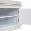 Daniel Solid Wood Storage Bench With 4-door Shoe Cabinet With Adjustable Shelves - White | Daniel Banc De Rangement En Bois Massif Avec Armoire A Chaussures A 4 Portes Et Etageres Reglables, Blanc