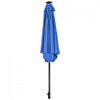 Costway 9' Solar LED Lighted Patio Market Umbrella Tilt Adjustment Crank Lift Blue