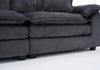 Liam 84.6" Comfortable Cloud Modular Sofa with Corduroy Upholstered,Grey  | Liam Canape modulaire confortable Cloud 84,6" avec revetement en velours cotele, Gris