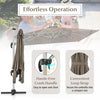 Costway 10 FT Patio Cantilever Umbrella Outdoor Aluminum Hanging Offset Umbrella w/ 360° Rotation Brown