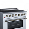 Forno Galiano 36 Inch Freestanding Electric range, 5 radiant burners, 5.36 cu.ft., White - FFSEL6083-36WHT Electric Range | Cuisiniere electrique Galiano de 36 po, 5 foyers radiants, 5,36 pi³, blanc – FFSEL6083-36WHT